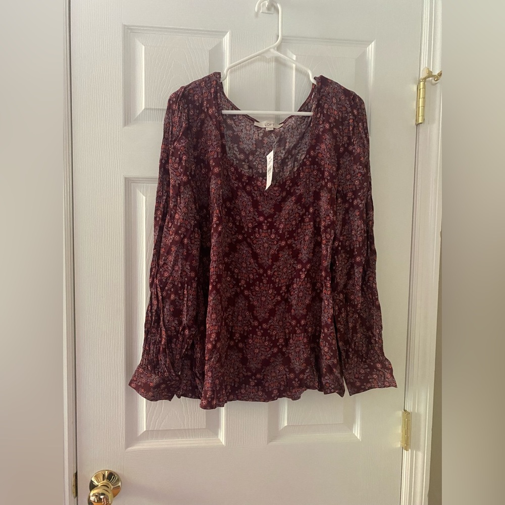 NWT Loft blouse long sleeve